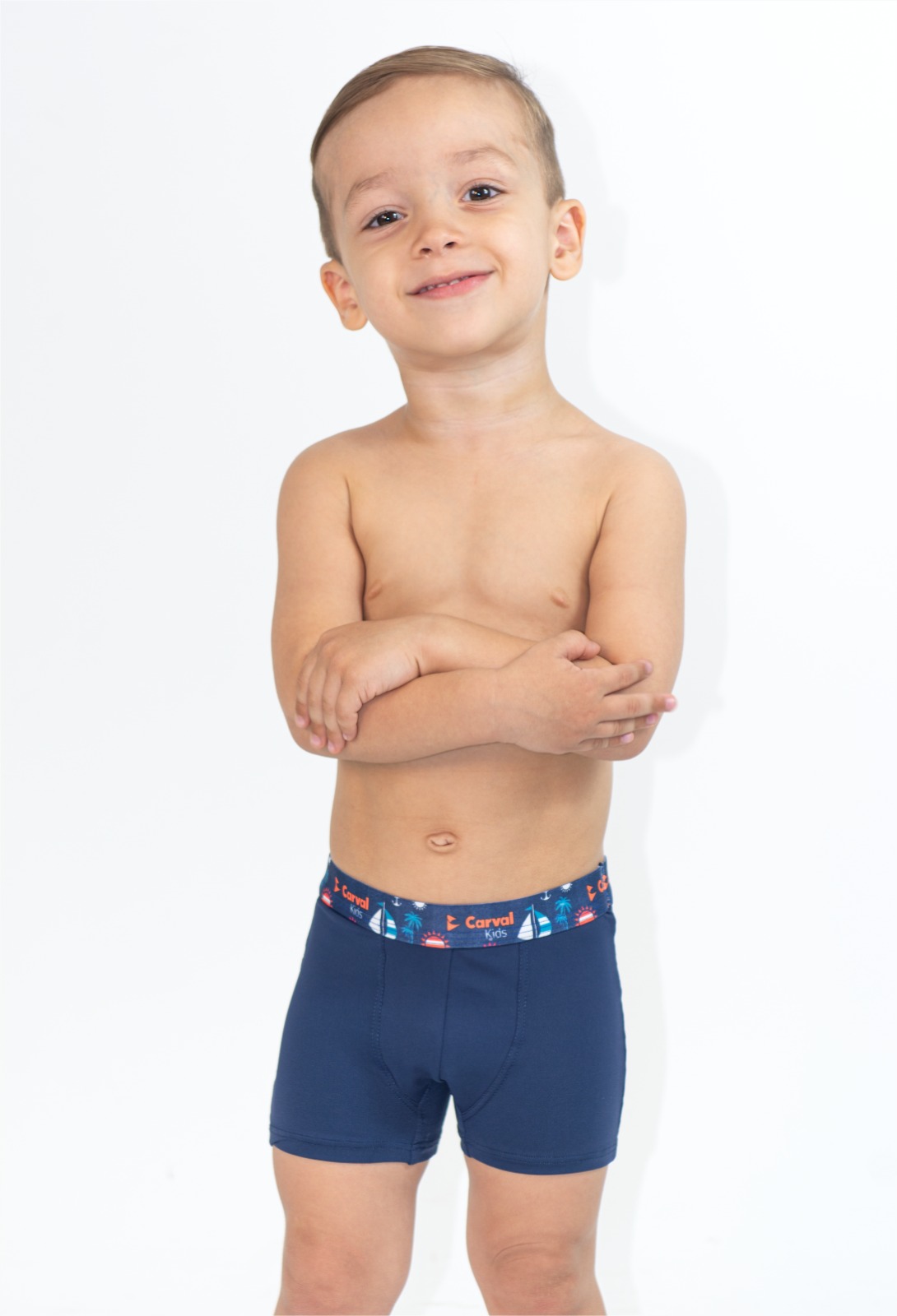 Cueca Boxer Infantil Microfibra de Poliamida